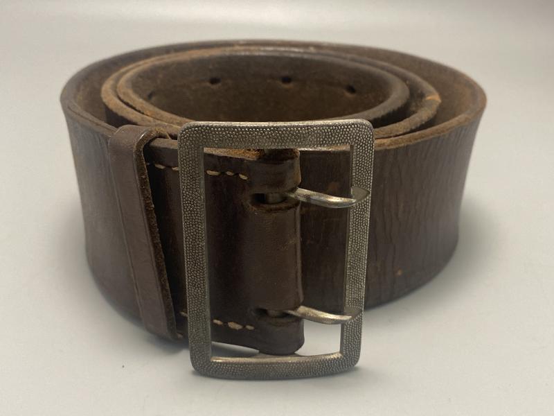 WW2 German Army/ Airforce Brown Leather Officers Claw Grip Belt 90cm