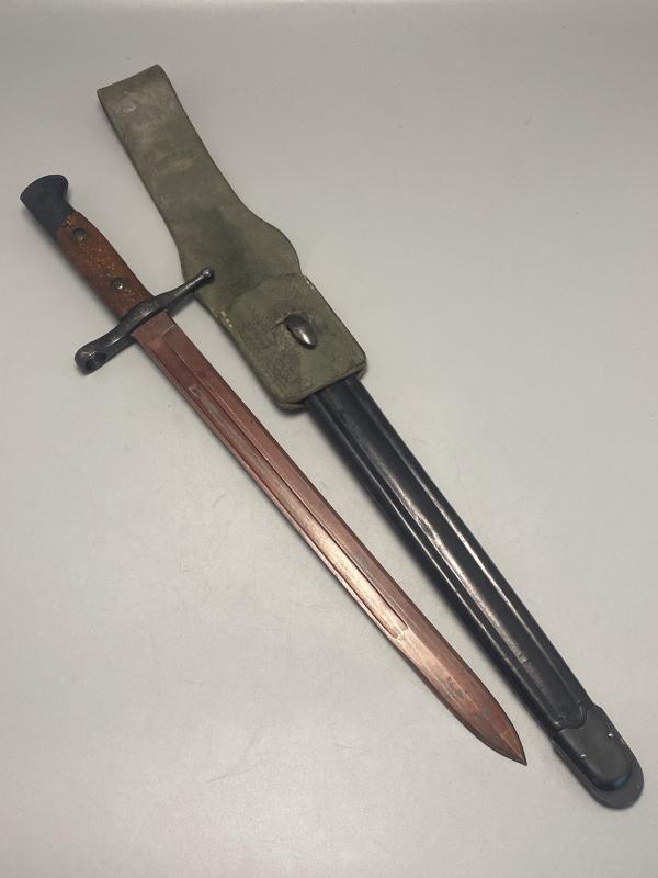 WW2 Italian Carcano M91 Bayonet With Frog 1941