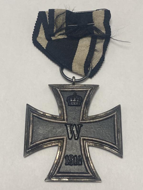 WW1 1914 German Iron Cross Second Class Maker Marked “M”