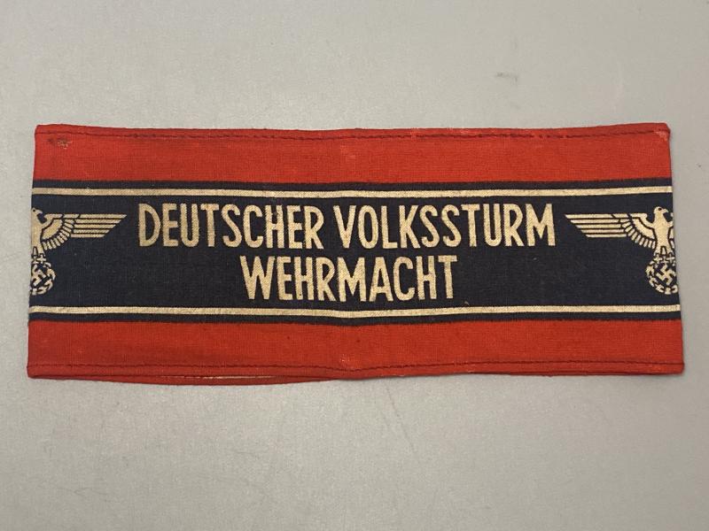 Deutscher Volkssturm Wehrmacht Printed Armband