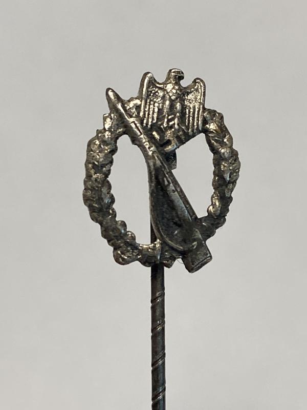 Silver Infantry Assault Badge Stick Pin Miniature
