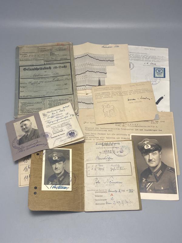 German Army Soldbuch Group Gefr. Peter Neumann Stamm-Kp.Ls.Ers.Btl.11/17