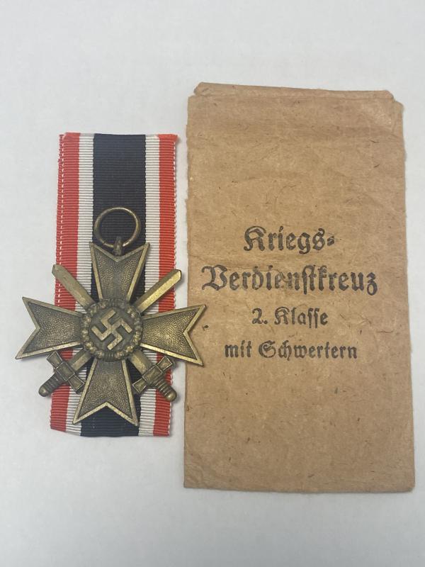 War Merit Cross Second Class With Swords Maker “135” Julius Moser Sen. Obstein