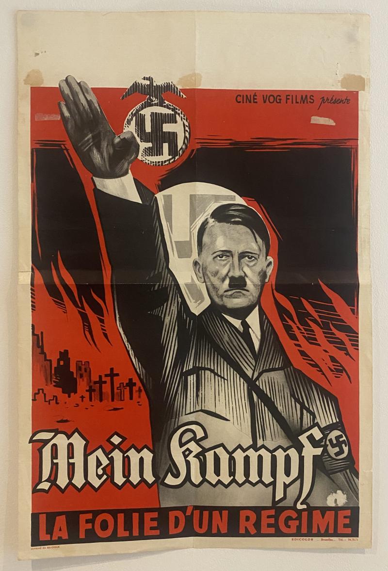 1960 “Mein Kampf” Belgian Cinema Promotion Poster