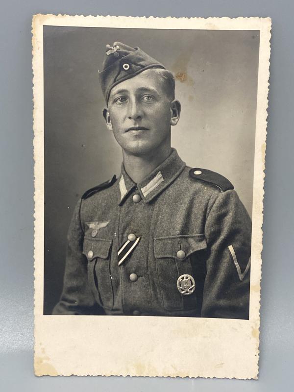 German Army Pioneer Soldier with GAB 6X4 Studio Portrait