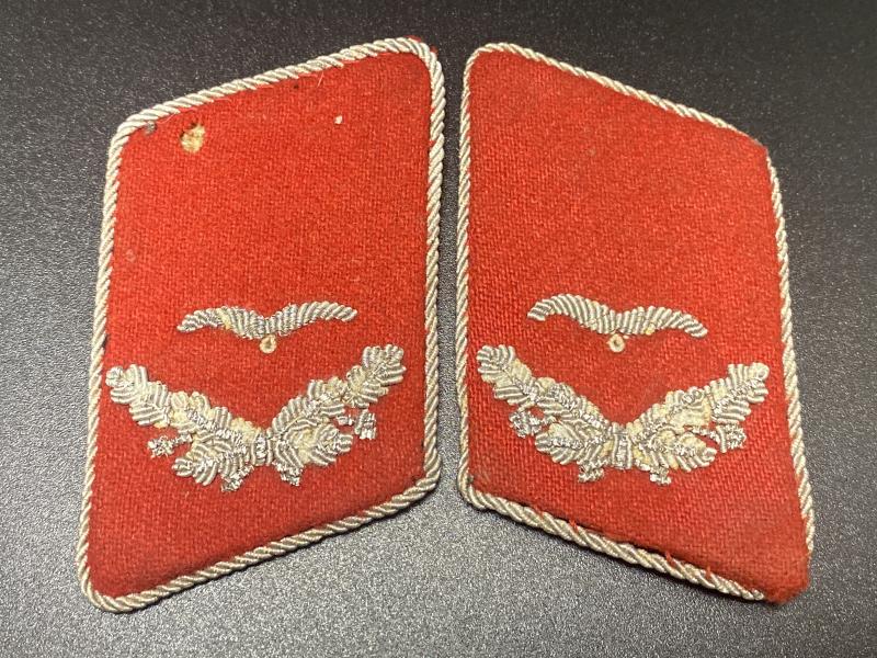 Luftwaffe Leutnant Flak Officer Collar Tabs