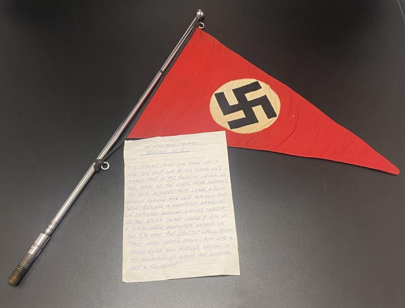 German NSDAP Car Pennant With Veteran Provenance