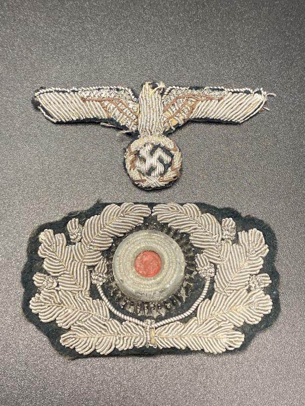 German Army Officer Bullion Wire Cap Insignia Eagle & Cockade