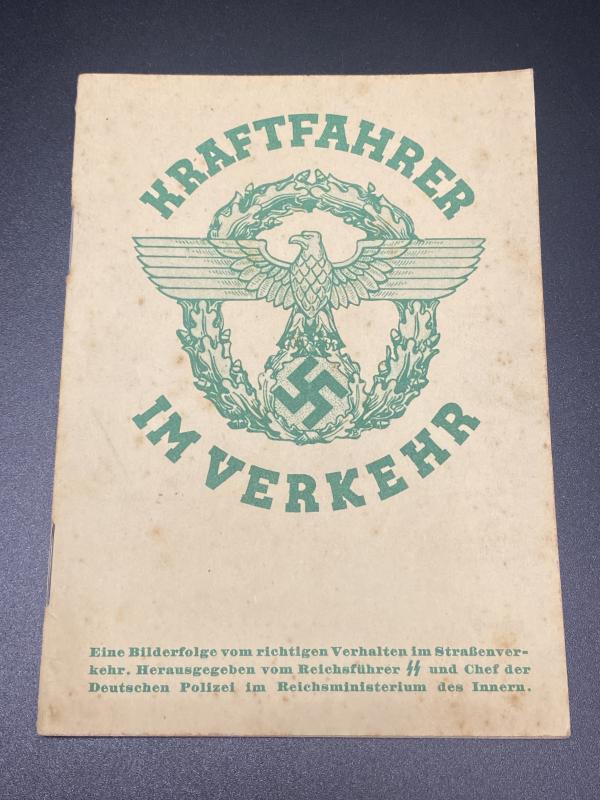 German Police Issue Drivers Handbook Colour Print