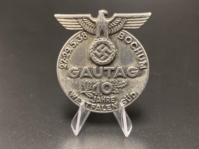 10 Year Gautag 27-29.5.38 Bochum Westfalen Süd Day Badge