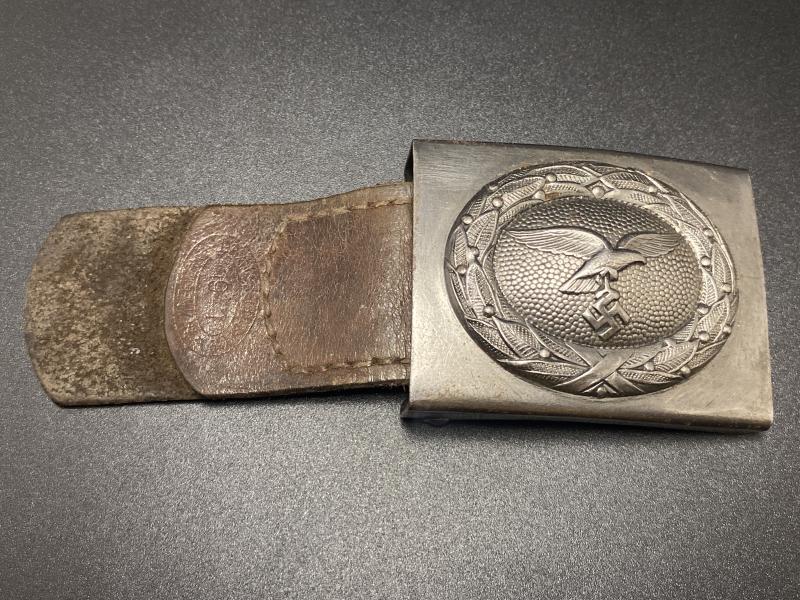 Steel Luftwaffe Belt Buckle & Tab Dransfeld 1941