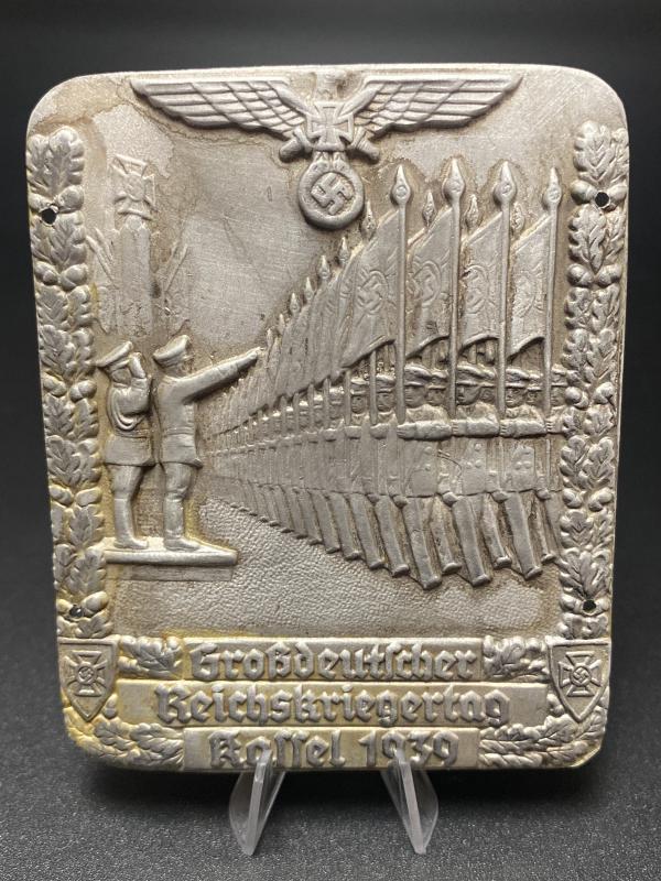 NSKOV Großdeutscher Reichkriegertag Kassel 1939 Shield Badge