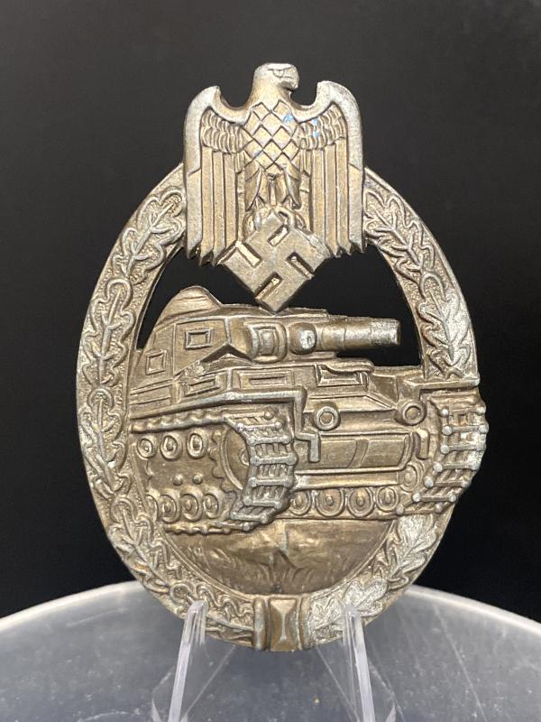 Bronze Panzer Assault Badge Dish Back Variant
