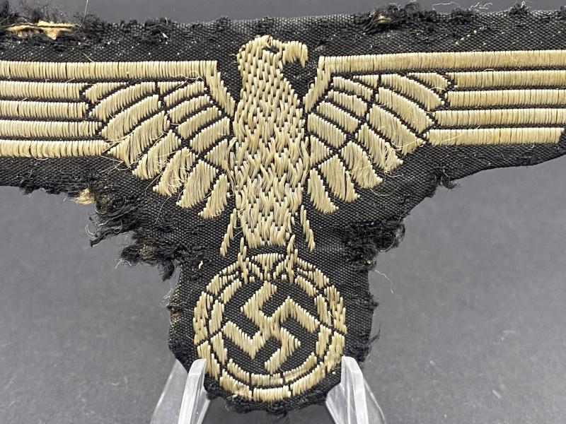 Waffen SS Late War Bevo Woven Enlisted Man’s Sleeve Eagle