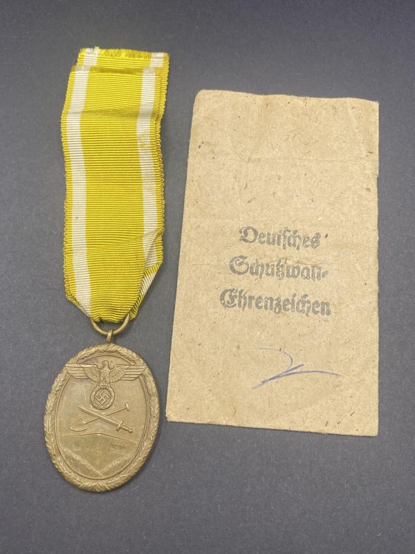 Early Westwall Medal & Packet Carl Poellath