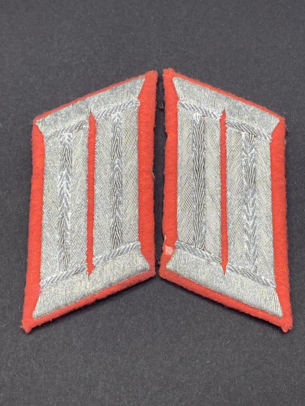 German Army Panzer Officer Waffenrock Collar Tabs