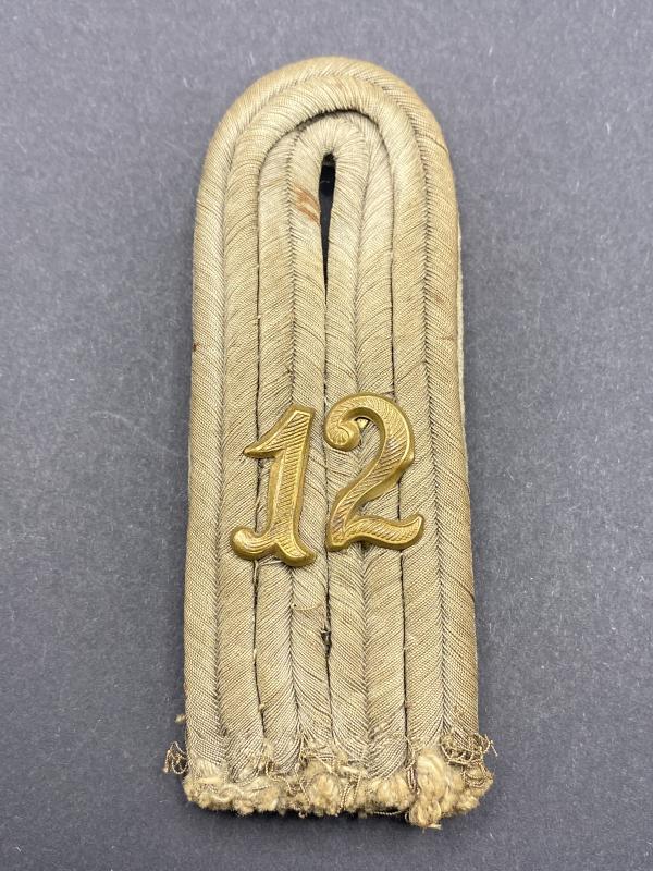 German Army Leutnant Shoulder Board Infantry Regiment 12
