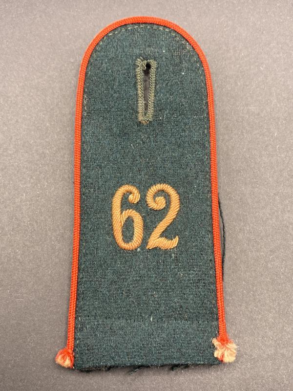 German Army 62nd Artillery Regiment Shoulder Board