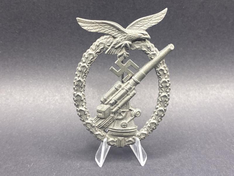 Gablonz Style Ball Hinge Luftwaffe Flak Badge