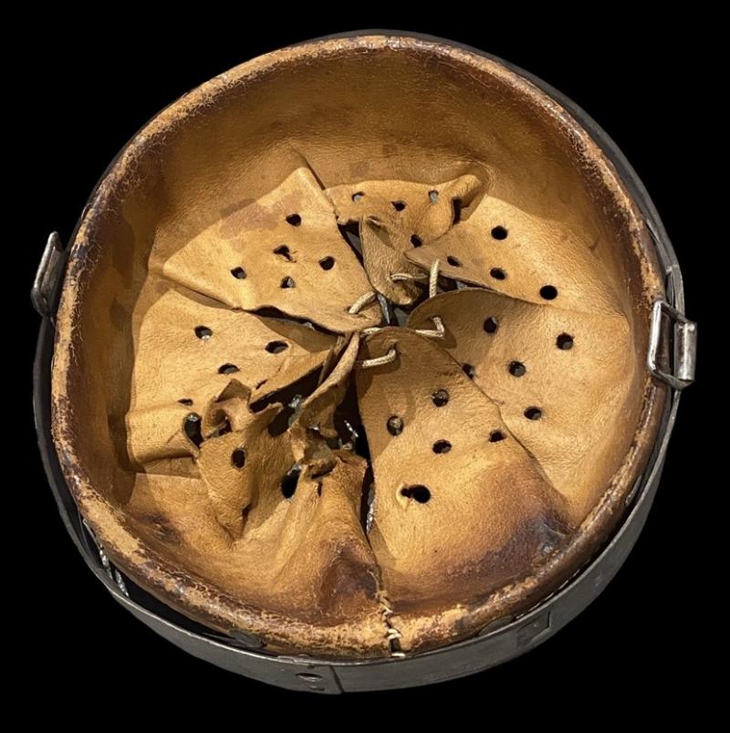 German Helmet Liner Blood Soaked Size 54cm Dated 1943