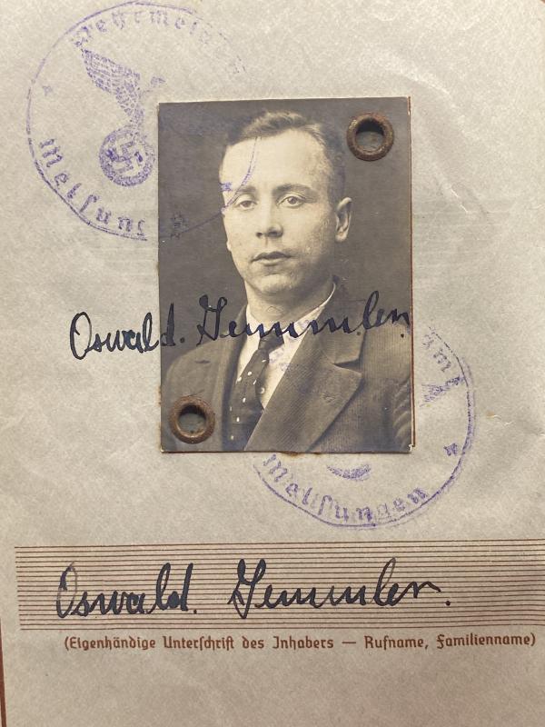 Luftwaffe Wehrpass Unteroffizier Oswald Semmler