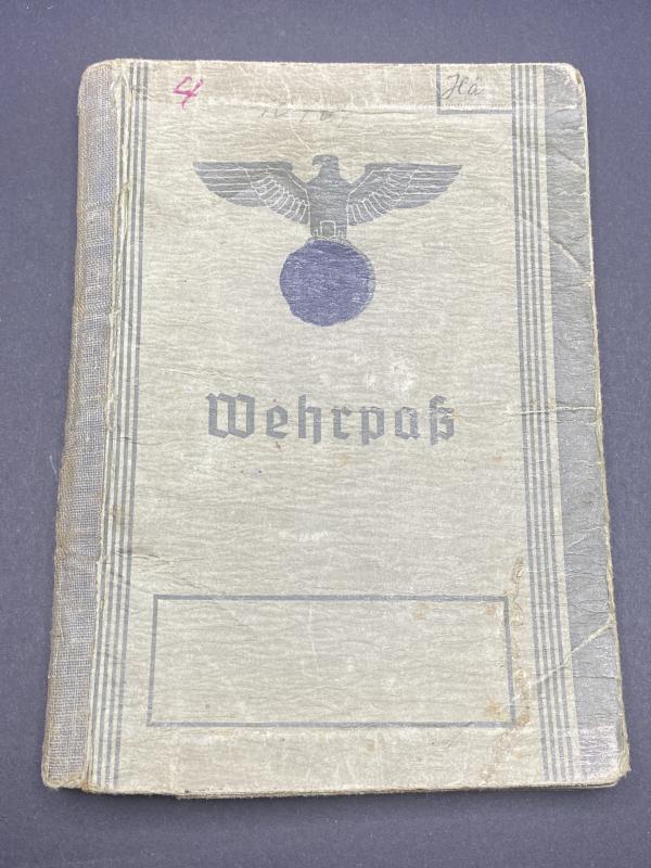 German Army Wehrpass Stabsgefreiter Albert Hauser Bau.Btl.406 Finnish-Soviet Front Lappland Shield Recipient