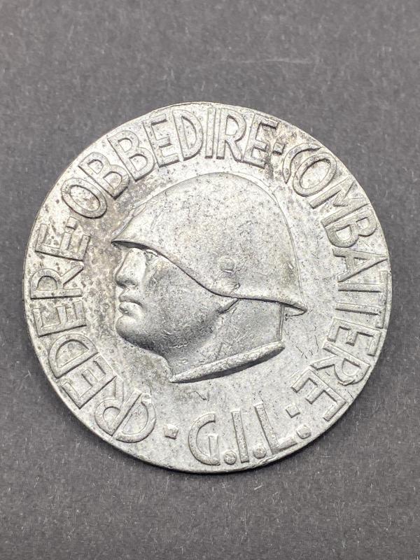 WW2 Italian Fascist Youth Wing Members Badge
