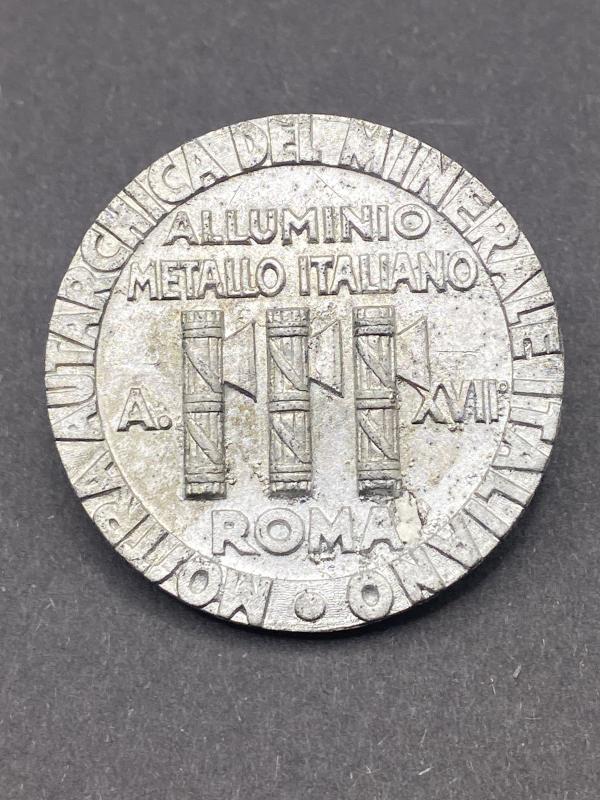 Mostra Autarchica del Minerale Italiano (Exhibition of Italian Minerals) Day Badge