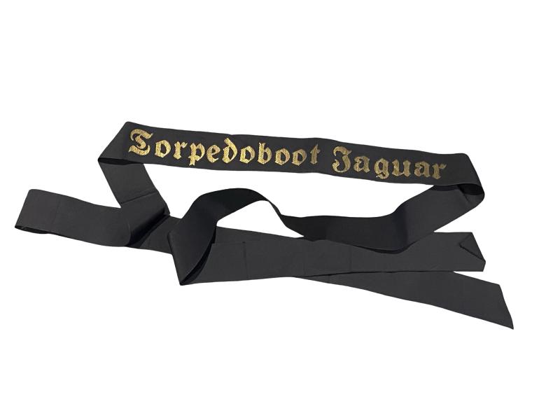 Torpedoboot Jaguar Naval Cap Tally Unissued