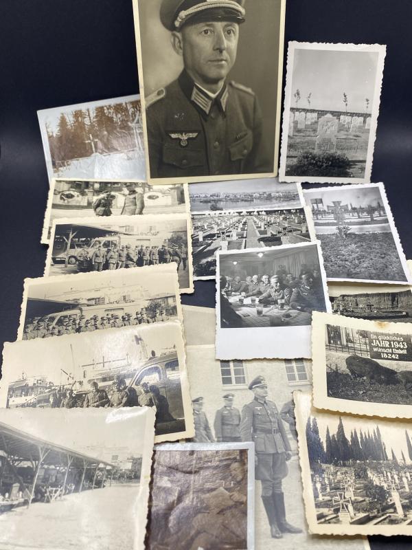 Large Grouping Hauptmann Heinrich Messmer Armee-Sanitäts-Abt.552 Served in Greece