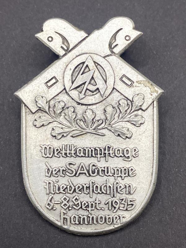 Wettkampftage Der SA Gruppe Niedersachsen 1935 Day Badge