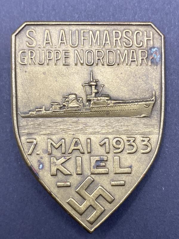 SA Aufmarsch Gruppe Nordmark Kiel 1933 Day Badge