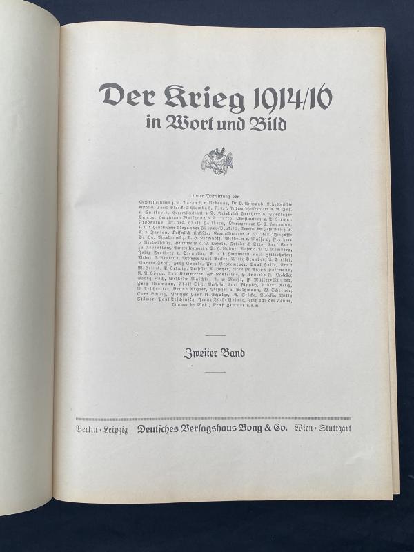 Der Krieg 1914/16 In Wort Und Bild