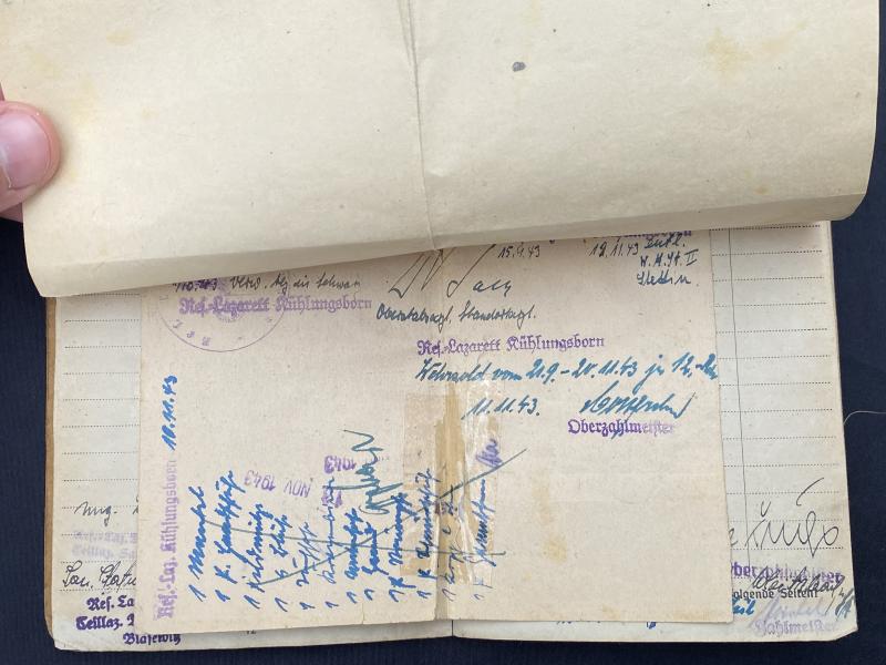 German Army Soldbuch Obergefreiter Karl Mois 246VGD Ardennes & Aachen
