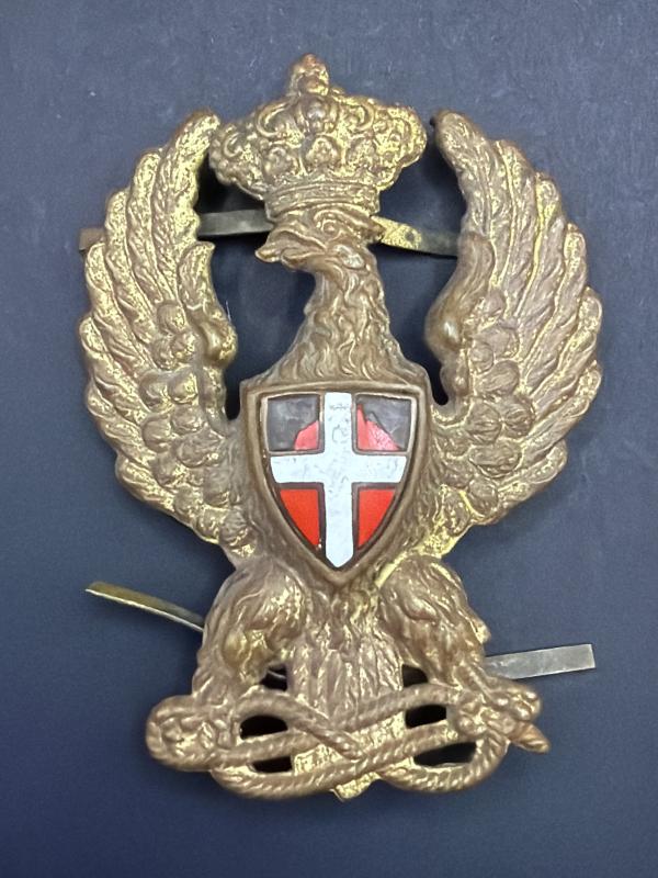 WW2 Italian Colonial Police Helmet Plate
