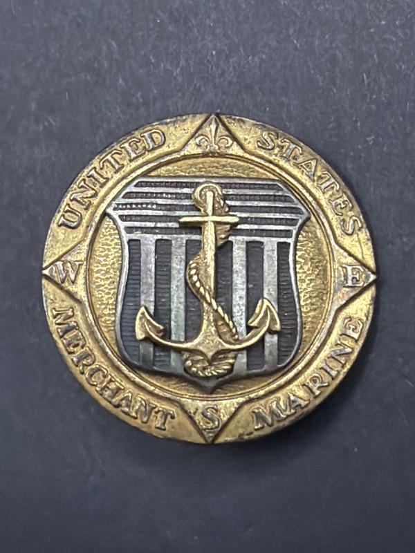 Sterling Silver United States Merchant Marine Badge