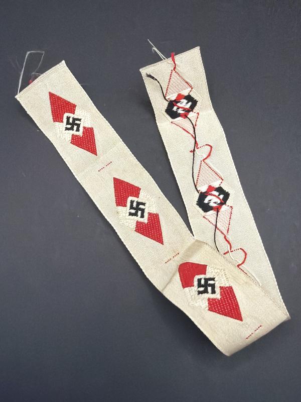 Unissued Hitler Youth Bevo Woven Cap Badges