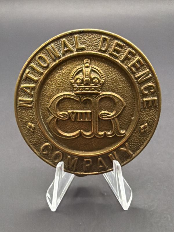 Edward VIII National Defence Company Cap Badge