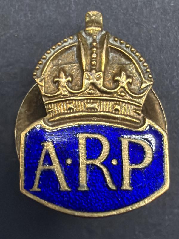 Economy Brass Air Raid Precautions Lapel Badge