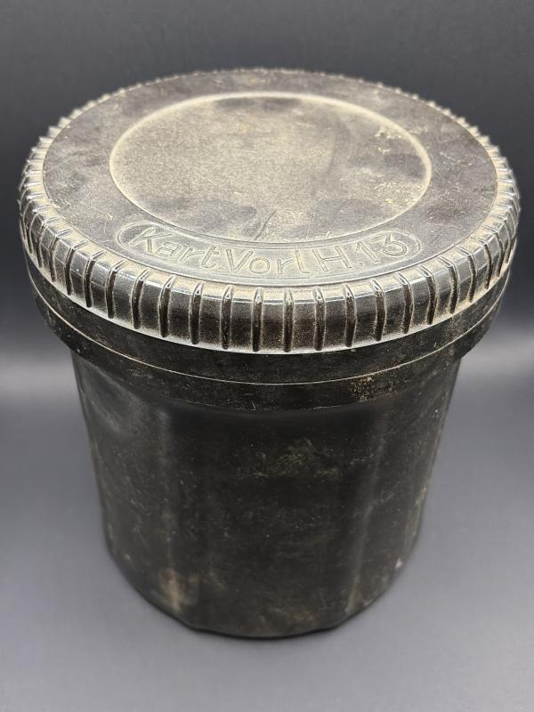 German Bakerlite Fuse Container Kart.Vorl.H.13 Dated 1944