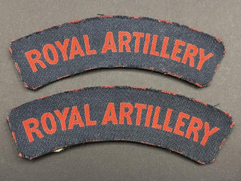 WW2 Pattern Printed Royal Artillery Shoulder Titles