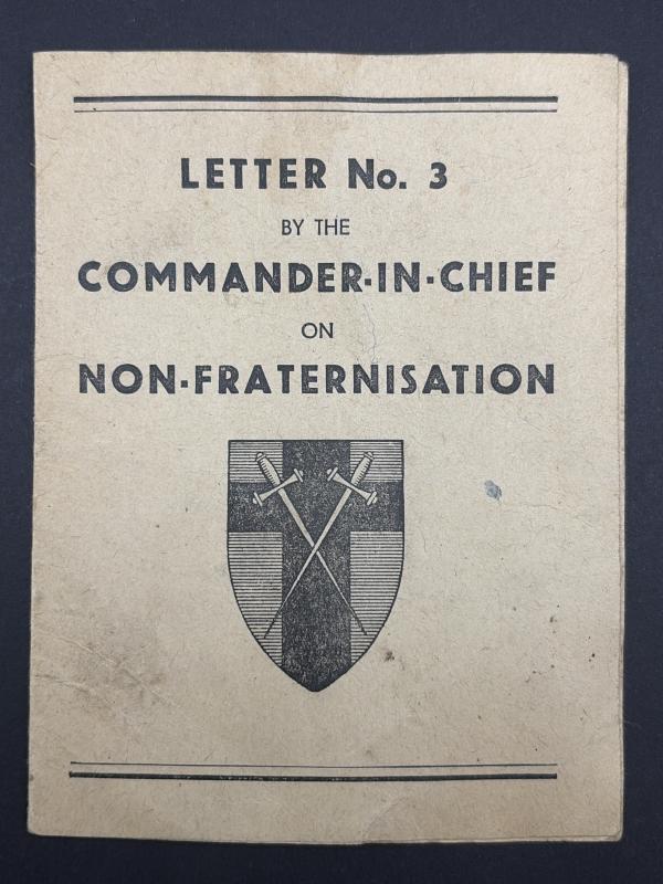 WW2 Commander In Chief Non Fraternisation Pamphlet