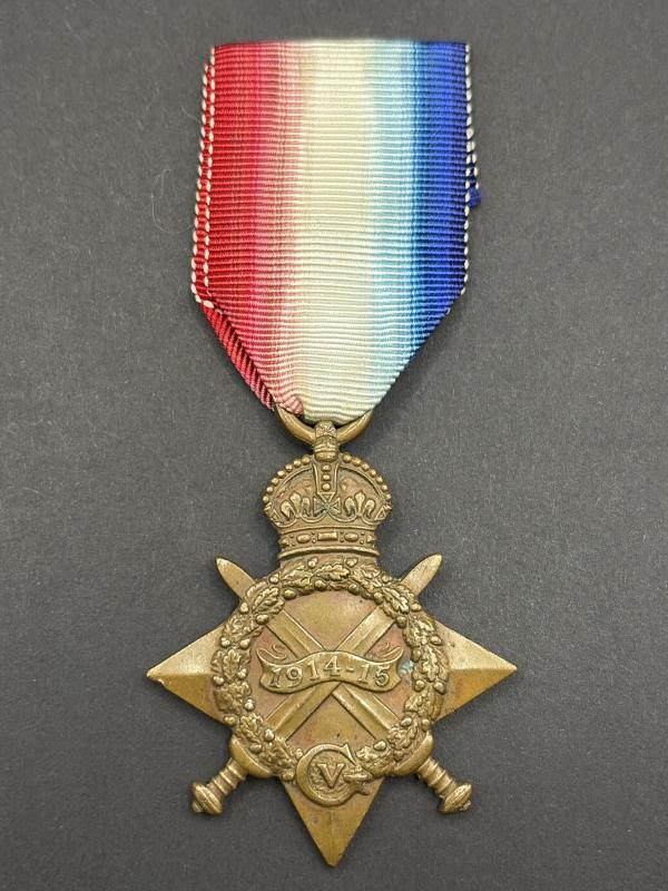 1914-15 Star Medal 2842 Pte.G.J.Moores. Manchester Regiment