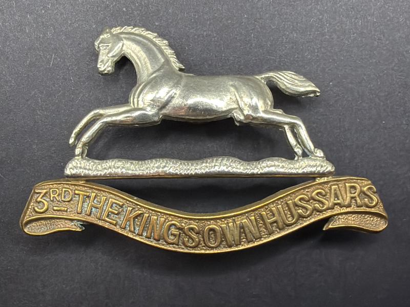 WW2 Pattern 3rd Kings Own Hussars Cap Badge