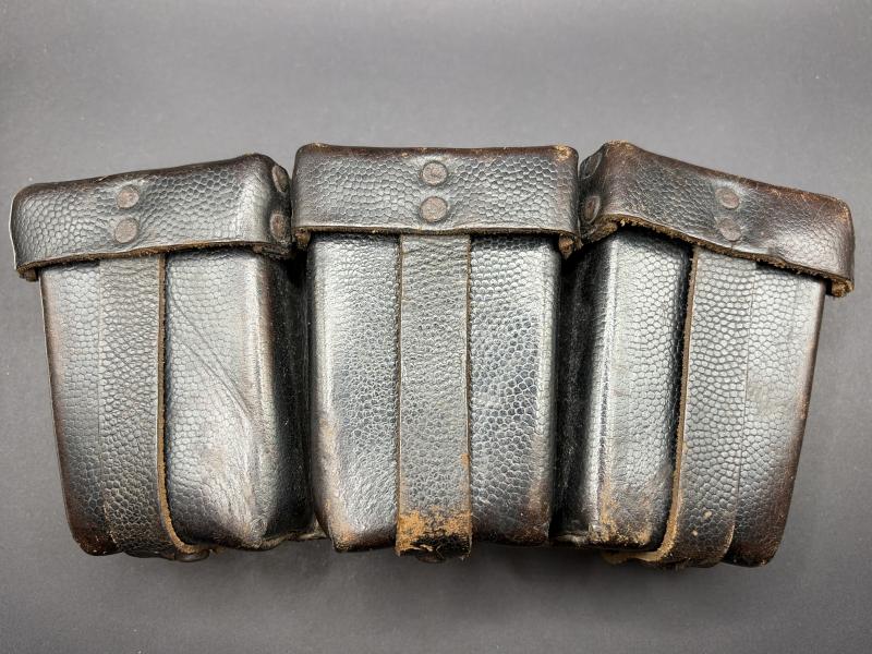 German Army Black Leather K98K Ammo Pouch