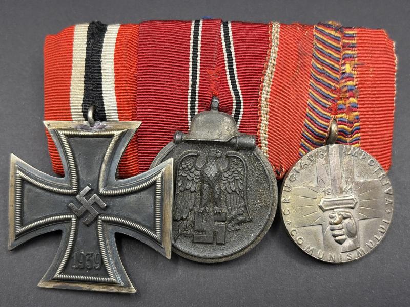 German Medal Bar EK2, Ost Medal & Crusade on Communism Award