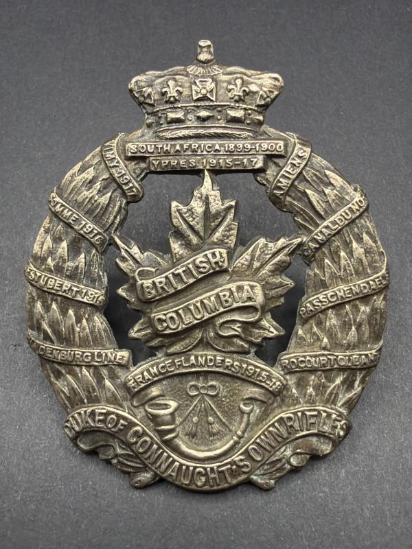 WW2 Canadian Duke of Connaughts Own Rifles Cap Badge
