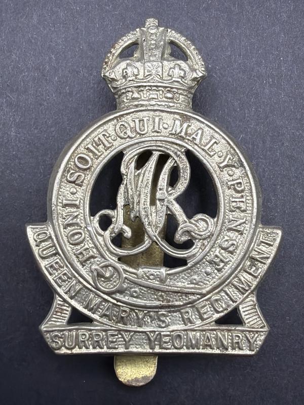 WW1 Queen Mary’s Surrey Yeomanry Cap Badge