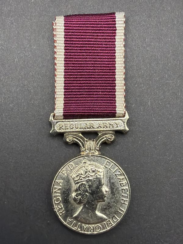 Queens Regular Army Long Service & Good Conduct Medal Miniature