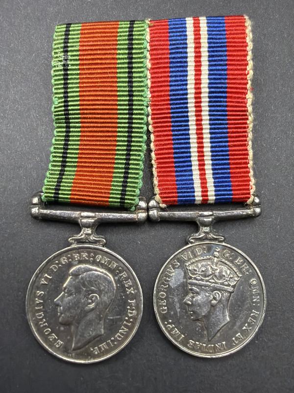 Miniature Defence & War Medal Sterling Silver